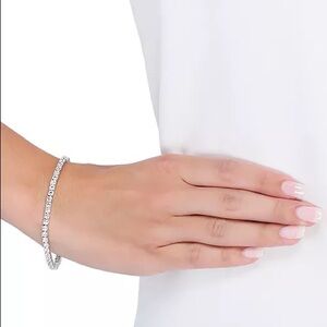 Cubic Zirconia Vermeil Tennis Bracelet